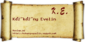 Kökény Evelin névjegykártya