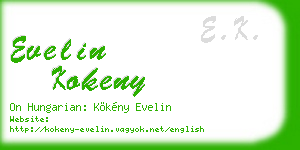 evelin kokeny business card