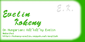 evelin kokeny business card